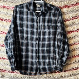 Carbon2Cobalt Plaid Flannel Button up Shirt Size L